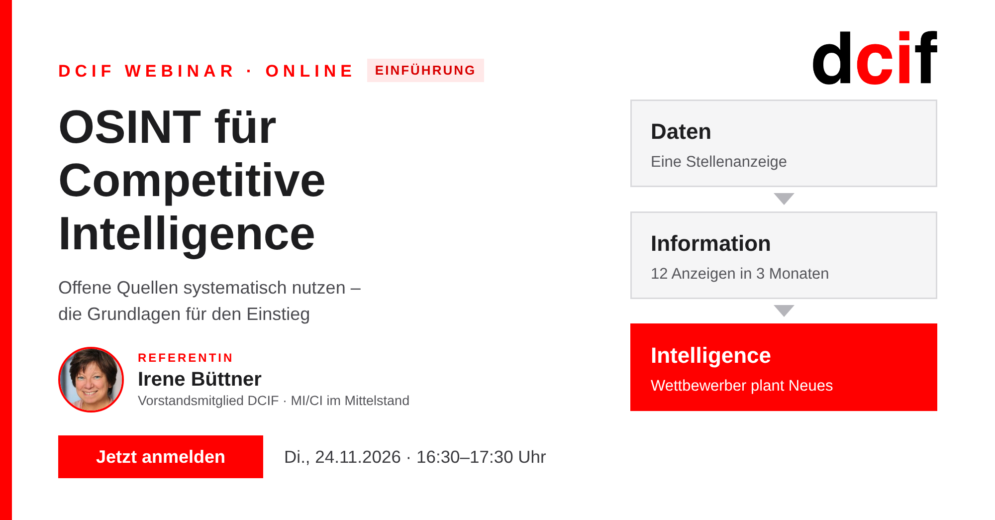 24.11. - 16h30 CET webinar Einführung in das Thema OSINT